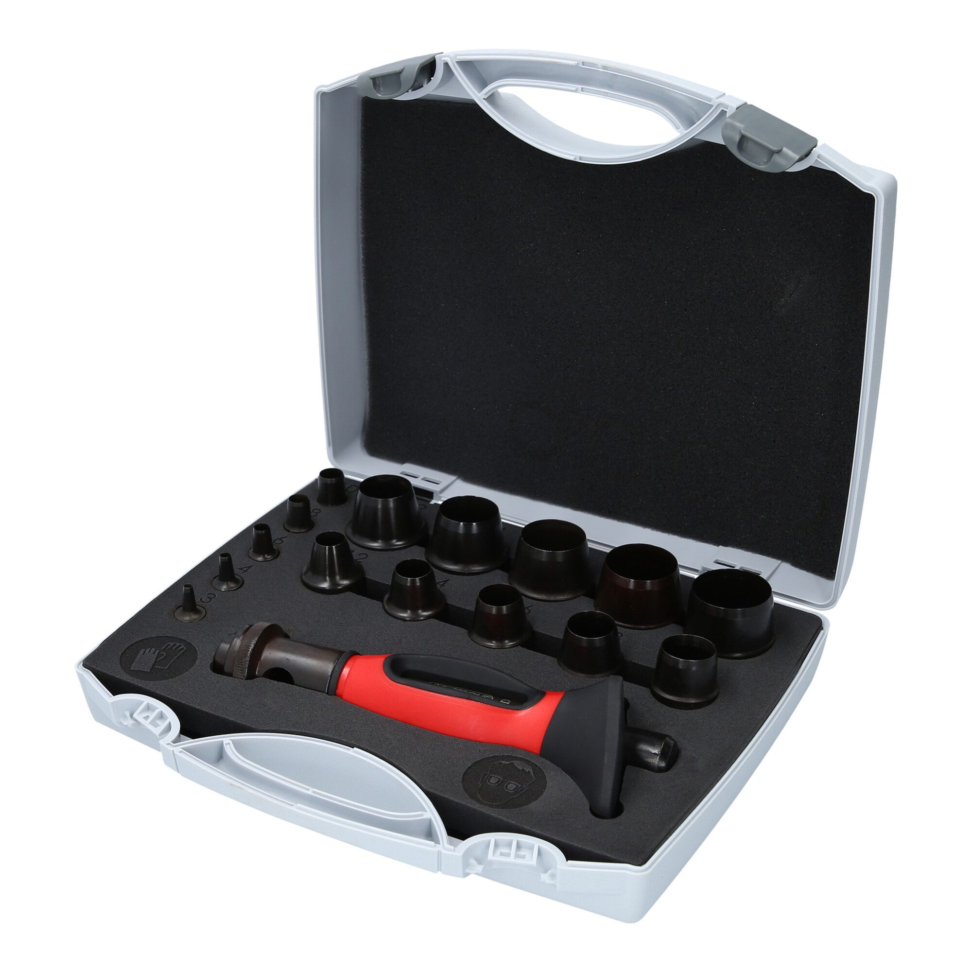KS Tools Lochzange KS Tools Ring-Stanzeisen-Satz, 16-teilig