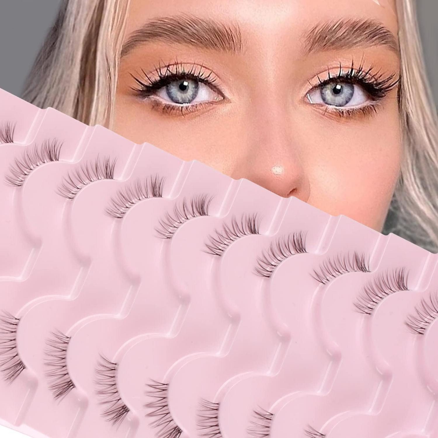 LuxusKollektion Bandwimpern Falsche Wimpern Katzenauge 3D H-W8