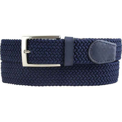 BELTINGER Ledergürtel Hochwertiger Stretch-Gürtel mit echtem Leder 3,5cm - Elastischer, gefl