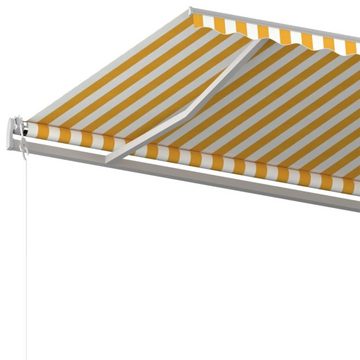 furnicato Markise Automatisch Einziehbar 500x300 cm Gelb und Weiß