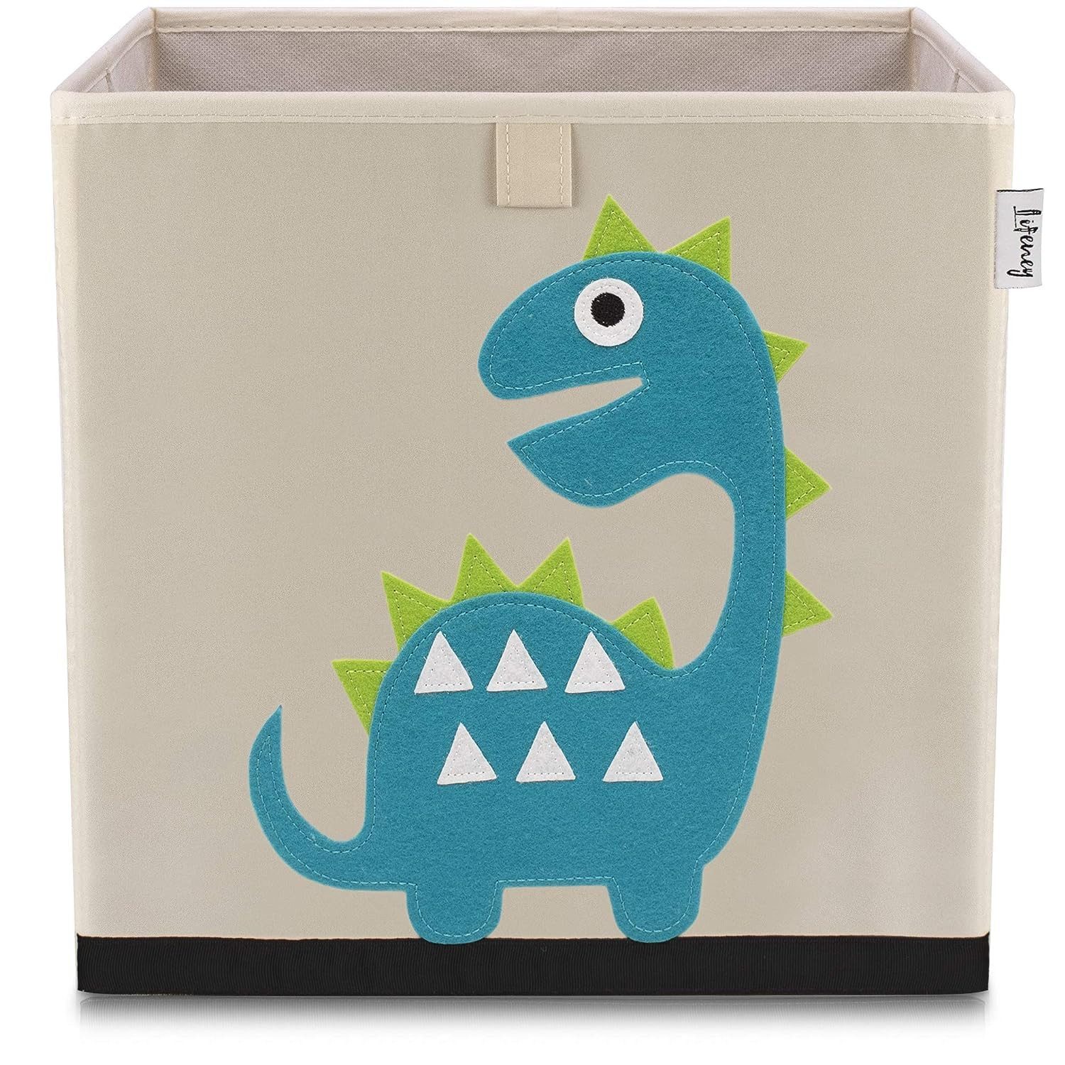 Lifeney Aufbewahrungsbox Aufbewahrungsbox mit Dino Motiv für Würfelregale, Kinderzimmer, Spielzeugbox mit Tiermotiv, Ordnungsbox, Aufbewahrungskorb Kinder