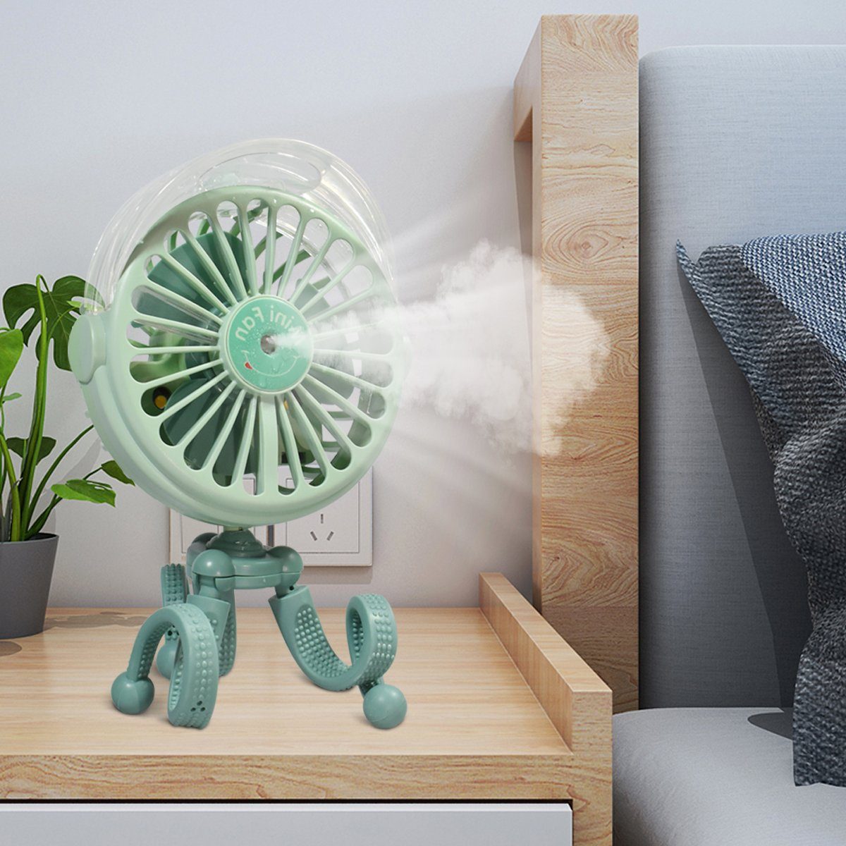 7Magic Mini USBVentilator, 3 Speeds USB Rechargeable Mini Cooling Fan