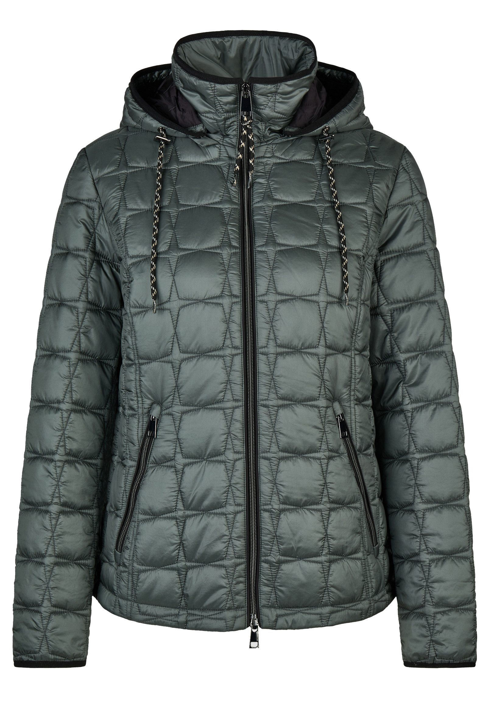 Barbara Lebek Steppjacke Barbara Lebek Leichte Damenjacke mit Kapuze 38 (1-St)