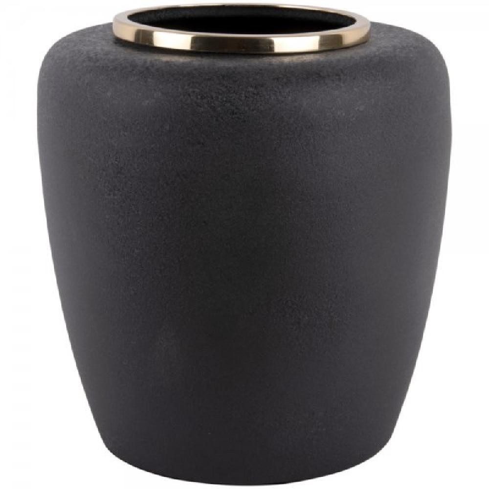 Present Time Blumentopf Vase Dex Iron Textured Black (33x35,5cm)