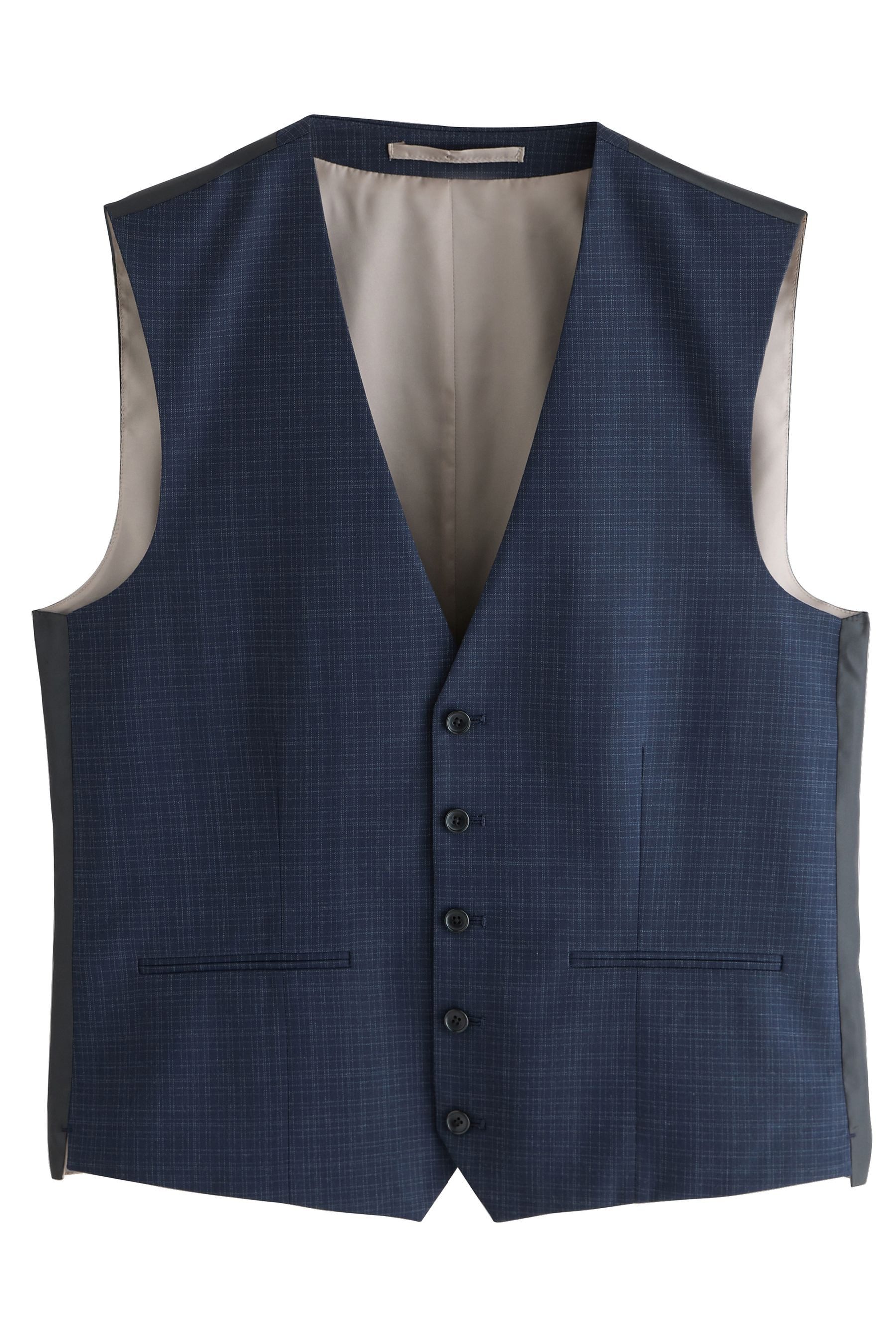 Next Anzugweste Strukturierte Anzugweste mit Karomuster (1-tlg) günstig online kaufen