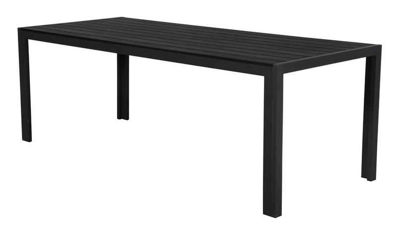ebuy24 Gartentisch Fuccy Gartentisch, 205 cm schwarz/schwarz.