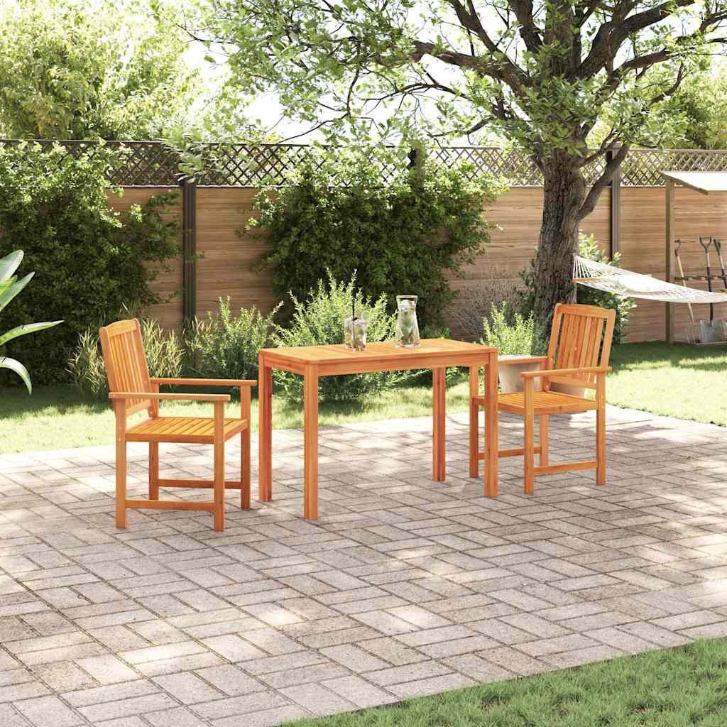 vidaXL Gartenlounge-Set Garten Essgruppe 3 stk. Braun Massivholz, (3-tlg)