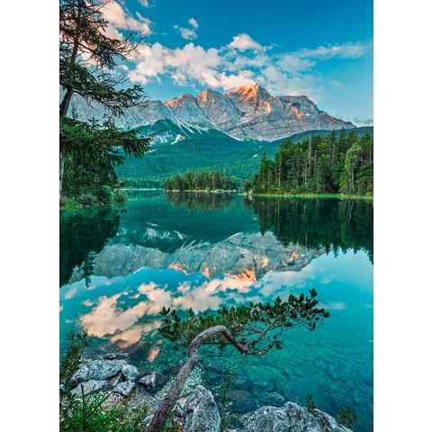 Komar Fototapete Mirror Lake, glatt, Meer, Wald, bedruckt, (Set), ausgezeichnet lichtbeständig