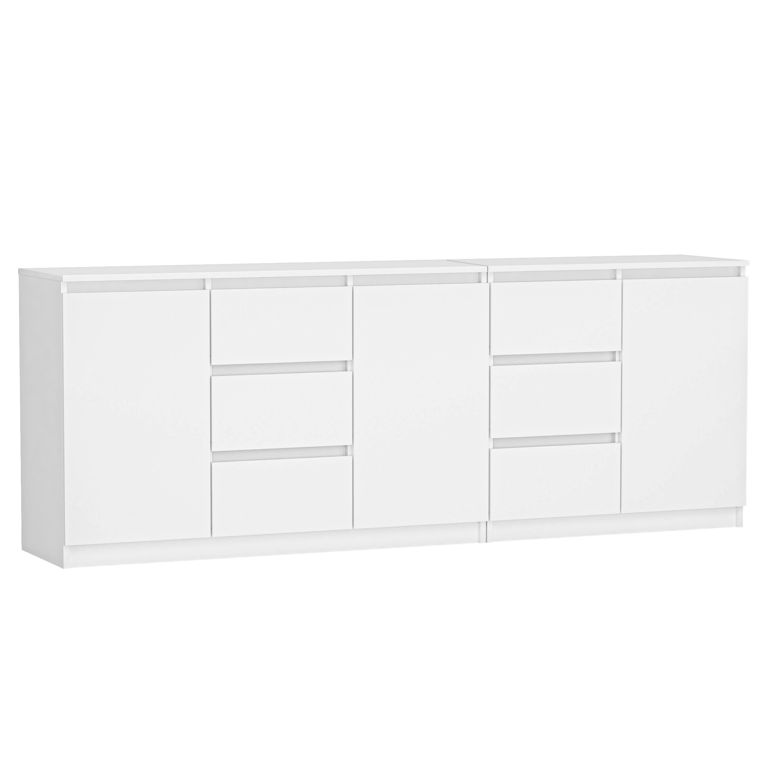 Raumhirsch Furniture Kommode Sideboard 200 cm breit (Maße 40 x 200 x 75 cm, 6 Schubladen, 3 Schranktüren)
