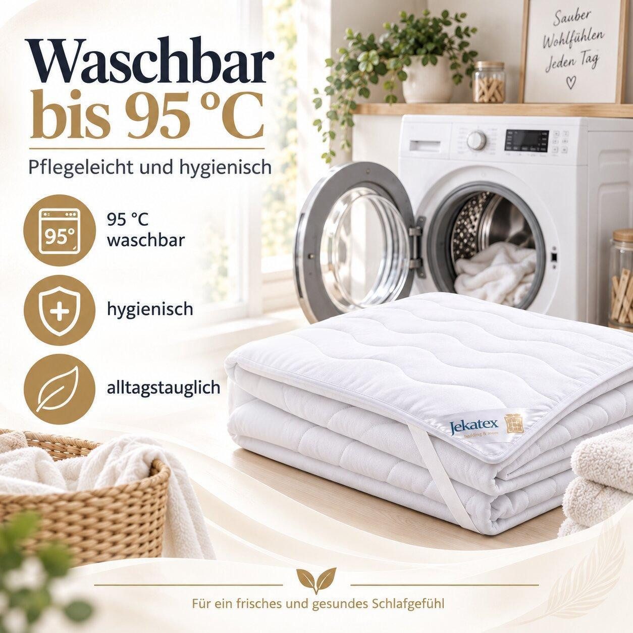Matratzenauflage Denver, Matratzenauflage – supersoft, hygienisch bis 95 °C waschbar Jekatex, In vielen Größen erhältlich von 80 x 200 cm bis 200 x 200 cm – Bild 3 von 5