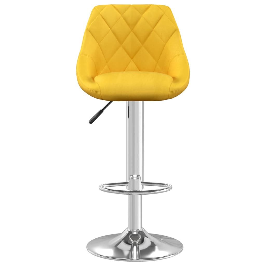 vidaXL, Sitzhocker 2 Stk. Senfgelb Samt