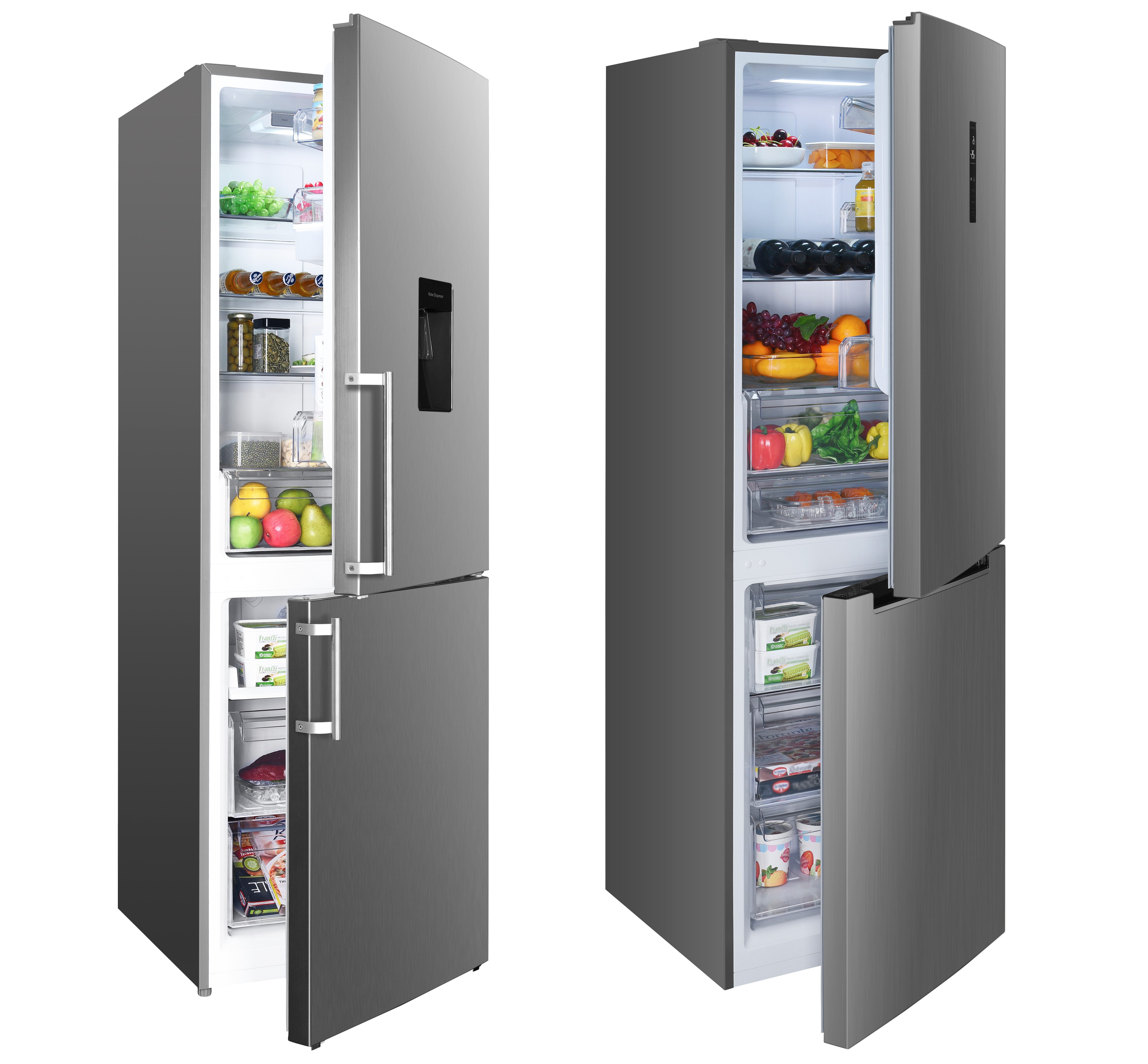 Hanseatic Kühl-/Gefrierkombination HKGK18560CNFDI, 185,0 cm hoch, 60,0 cm breit, NoFrost, Schnellgefrierfunktion, Eco-Modus, Display, Türalarm