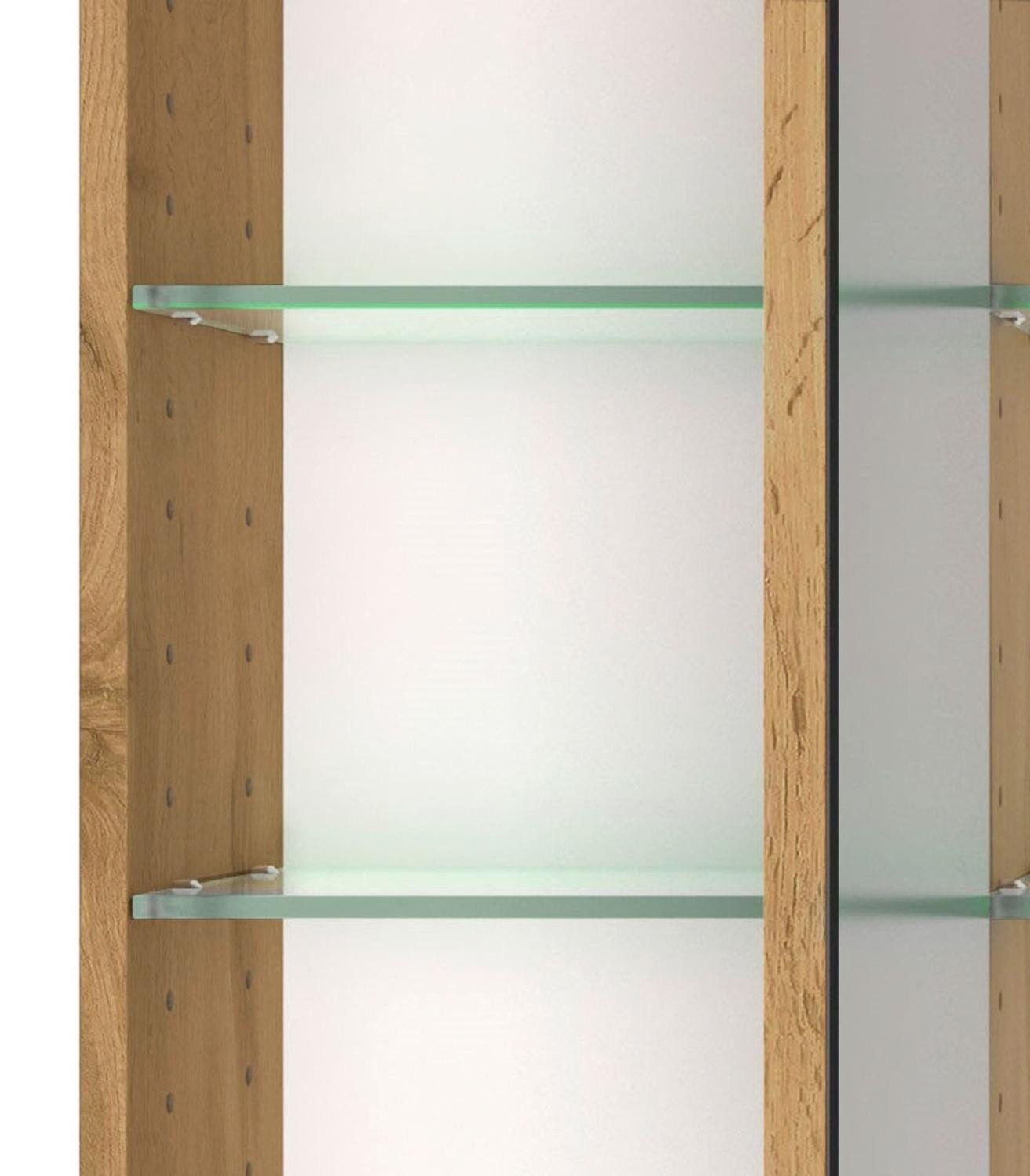 Vito Spiegelschrank CARIBU, 3-türig, Wildeiche Dekor, LED-Beleuchtung, Soft-Close-Funktion, B 100 x H 64 x T 20 cm