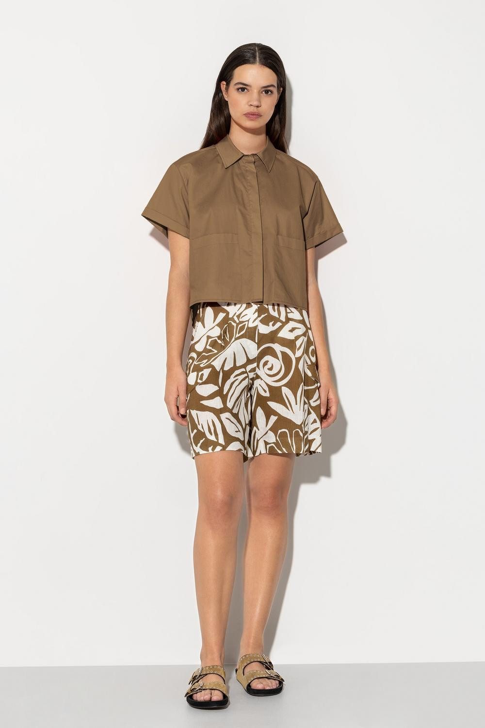 Luisa Cerano Blusenshirt Bluse, tobacco