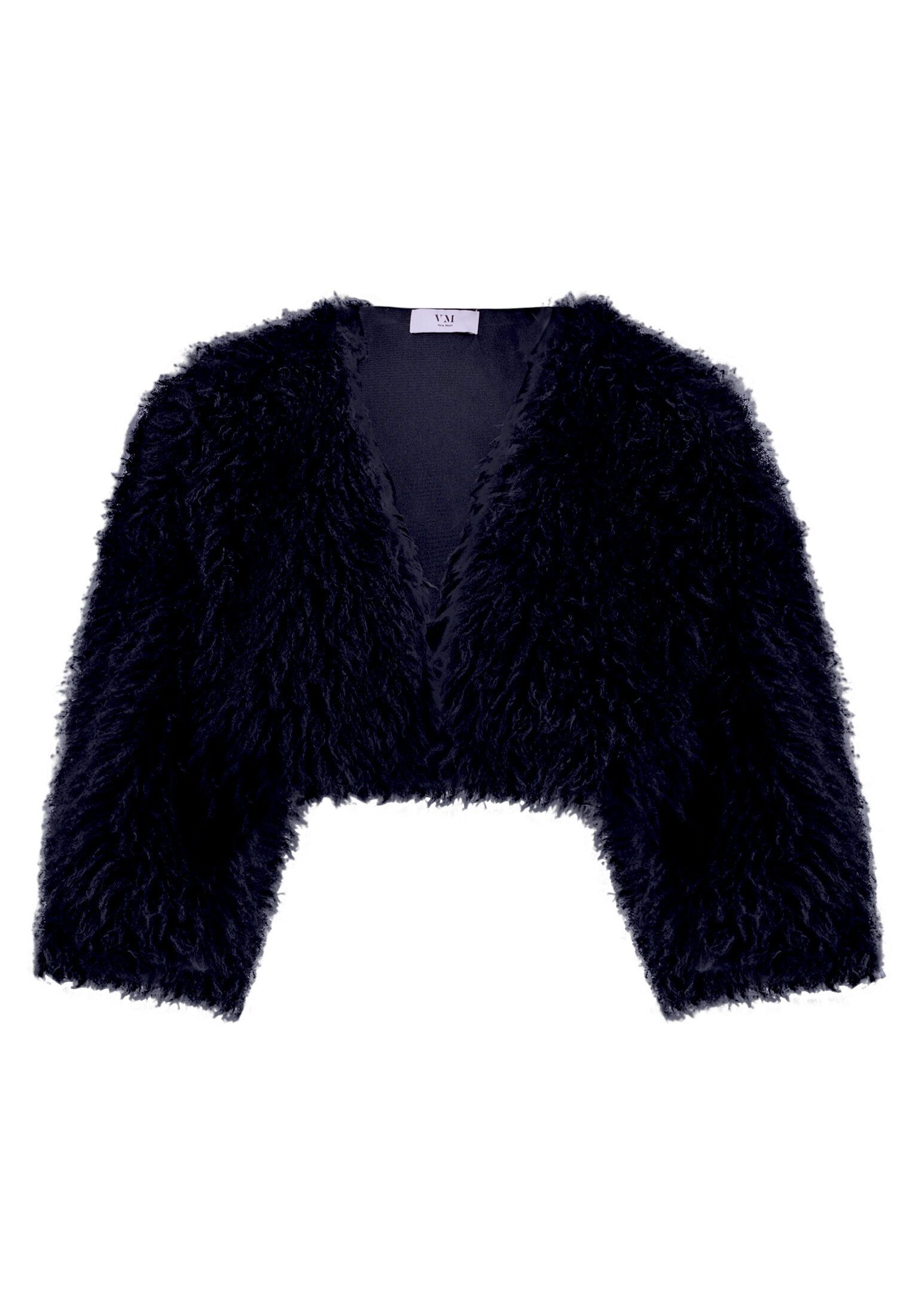 Vera Mont Fellimitatjacke Damen mit Rundhalsausschnitt