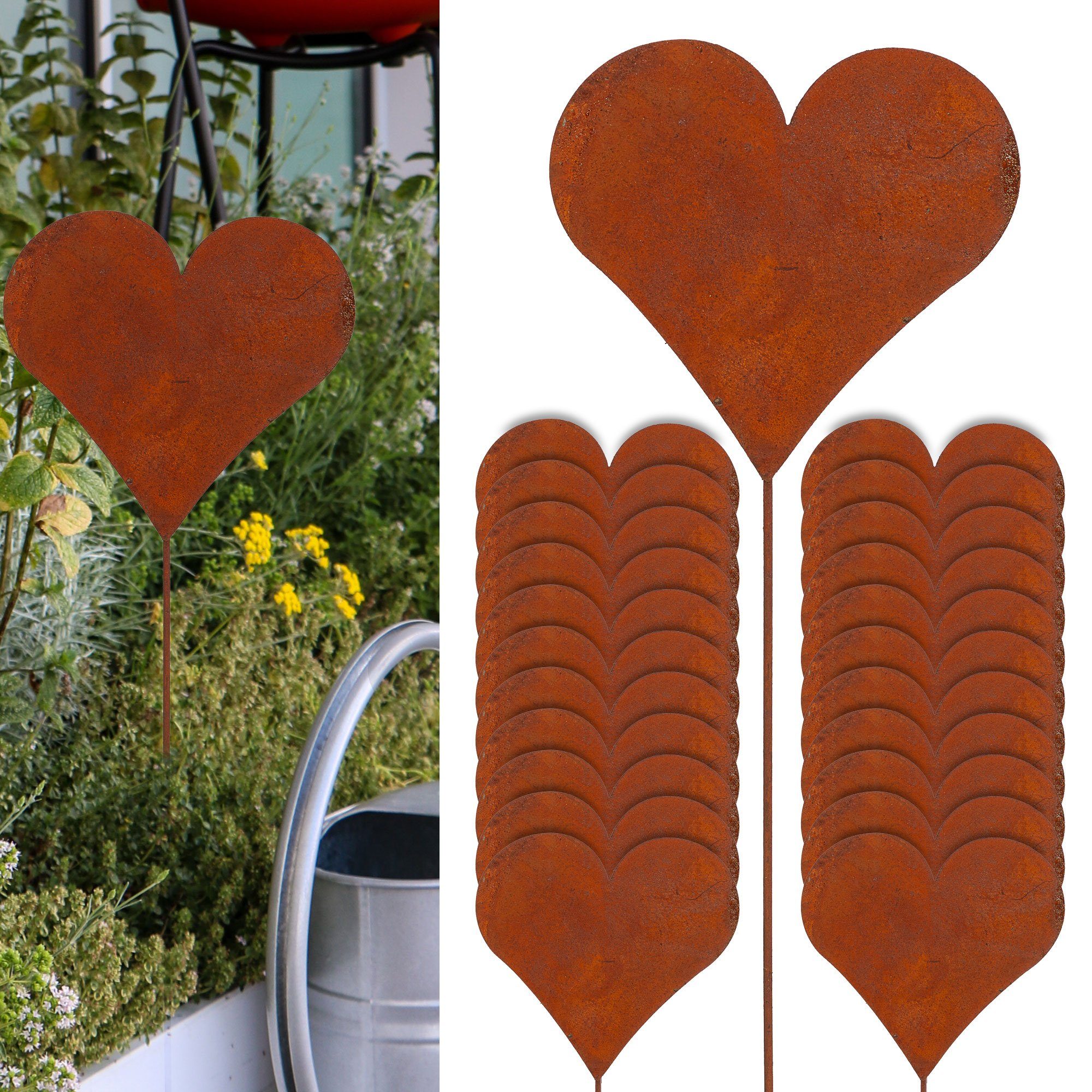 CEPEWA Gartenstecker Gartenstecker 24er Set Herz günstig online kaufen