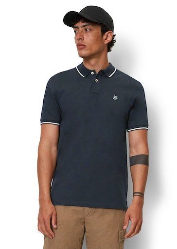 Marc O'Polo Poloshirt Polo shirt, short sleeve, slits at side, embroidery on chest mit Logostickerei dark navy