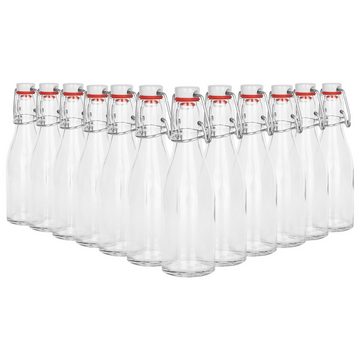 MamboCat Vorratsglas 12er Set Bügelflasche 200 ml + Bügelverschluss - Glasflasche für Most, Glas