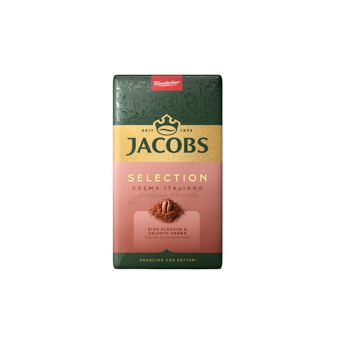 JACOBS Kaffee JACOBS SELECTION CREMA ITALIANO Gemahlener Kaffee, 500 g