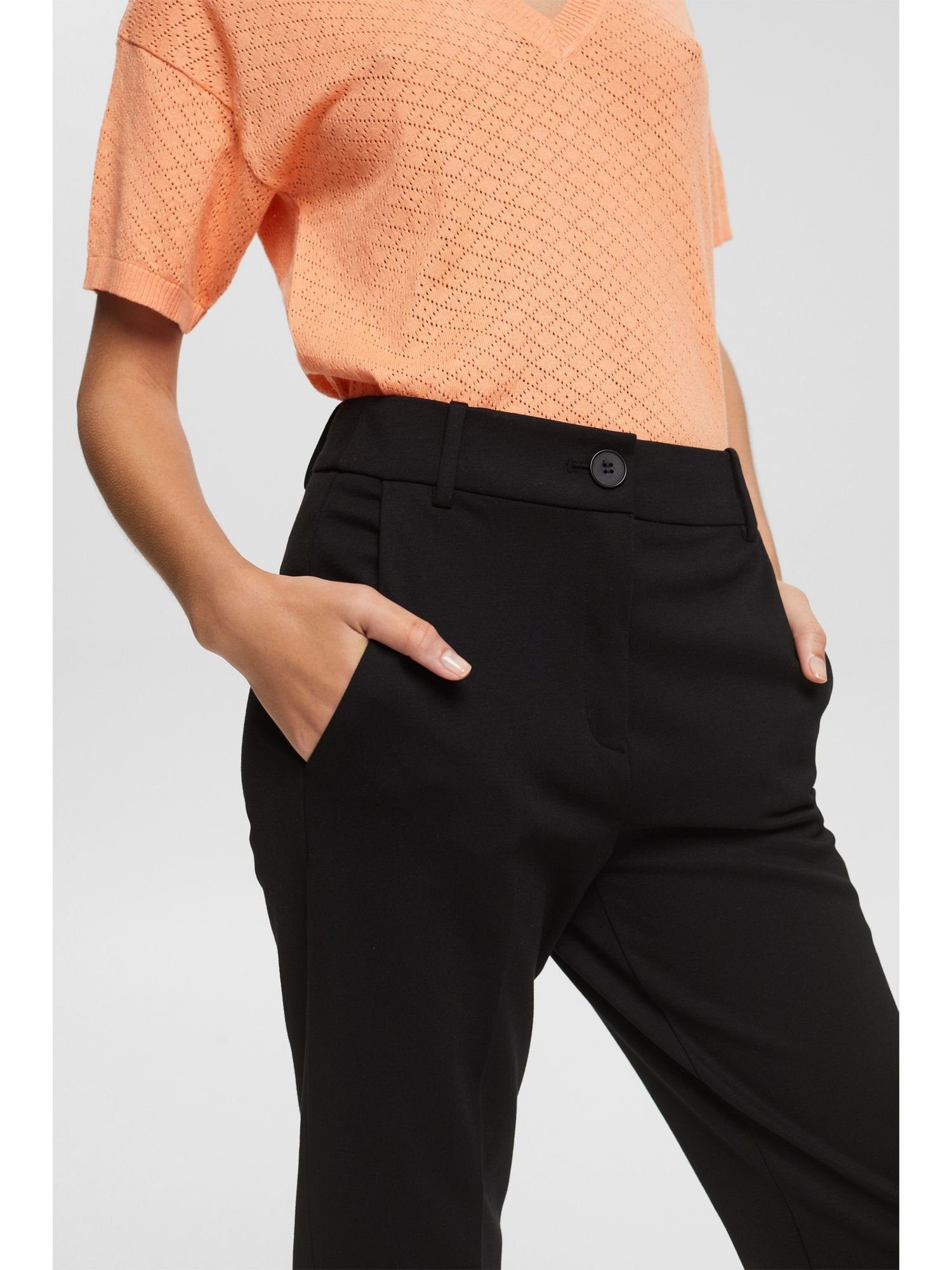 Pants BLACK Tapered SPORTY Mix PUNTO Collection Match & Esprit Stretch-Hose