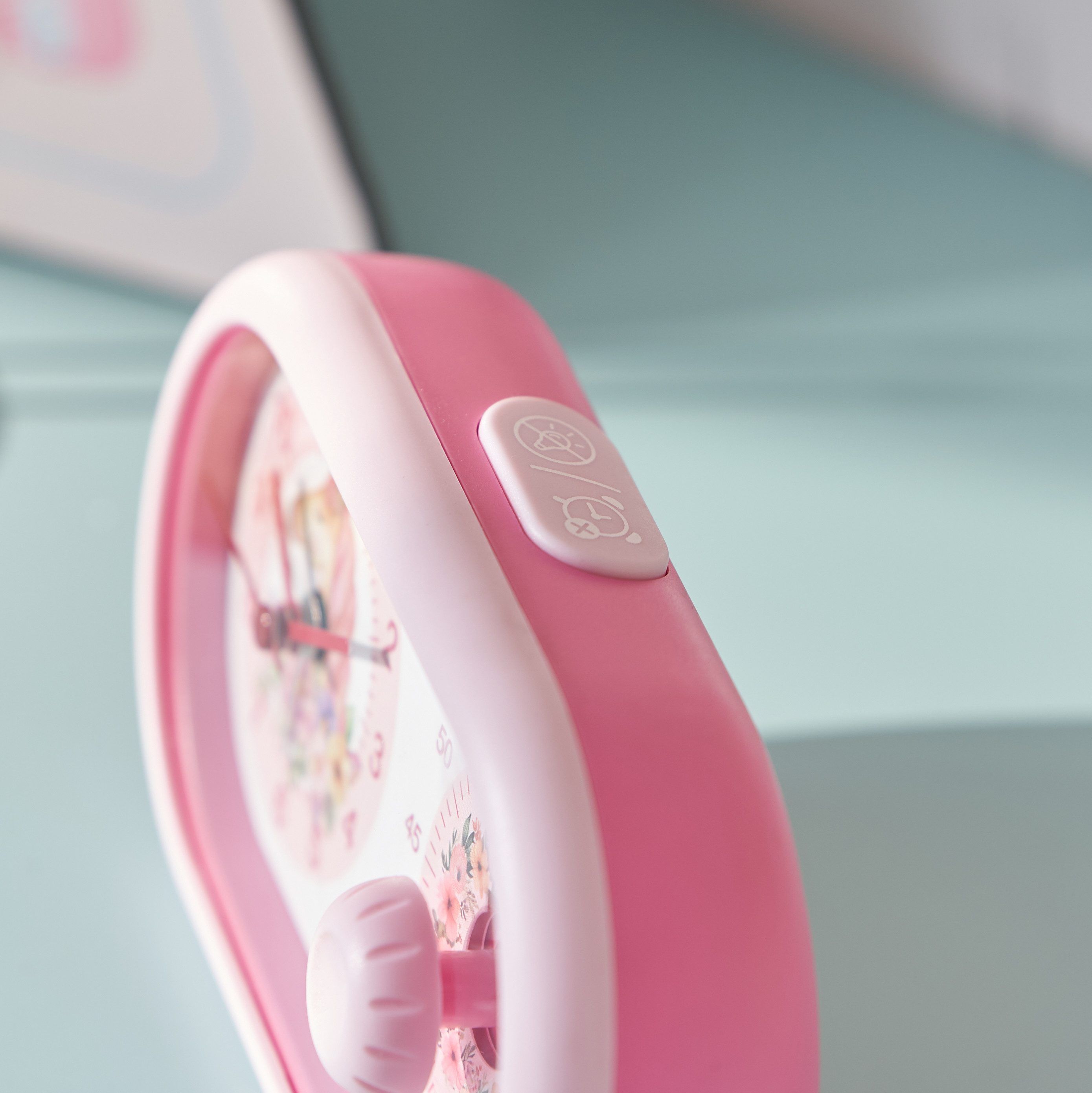 K&L Wall Art Tischuhr Rosa Tischwecker Mädchen Wecker Einhorn Alarmuhr visueller Timer – Bild 5 von 5
