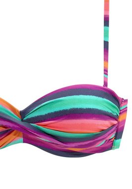 LASCANA Bandeau-Bikini-Top Rainbow, mit 5 Tragevariationen
