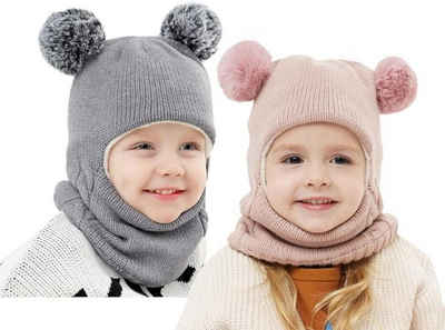 Coonoor Mütze & Schal Strick für Babys, kuschelig weich, warm und anschmiegsam