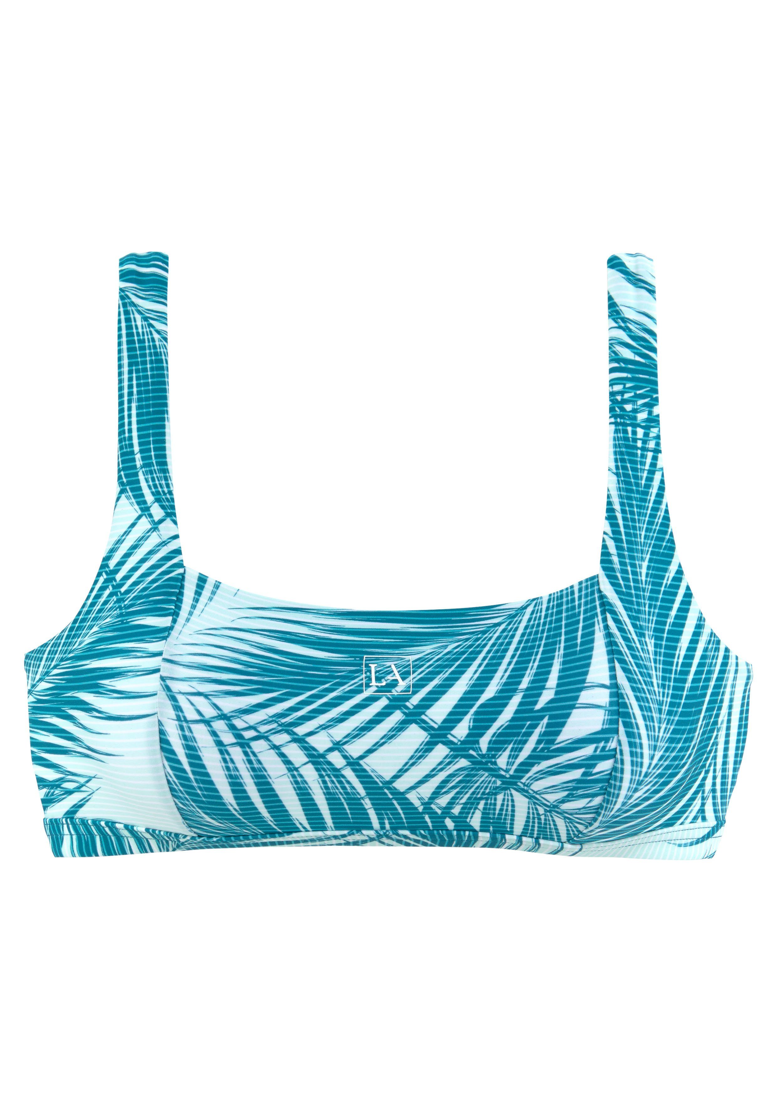 LASCANA ACTIVE Bustier-Bikini-Top Coal, im Mustermix günstig online kaufen