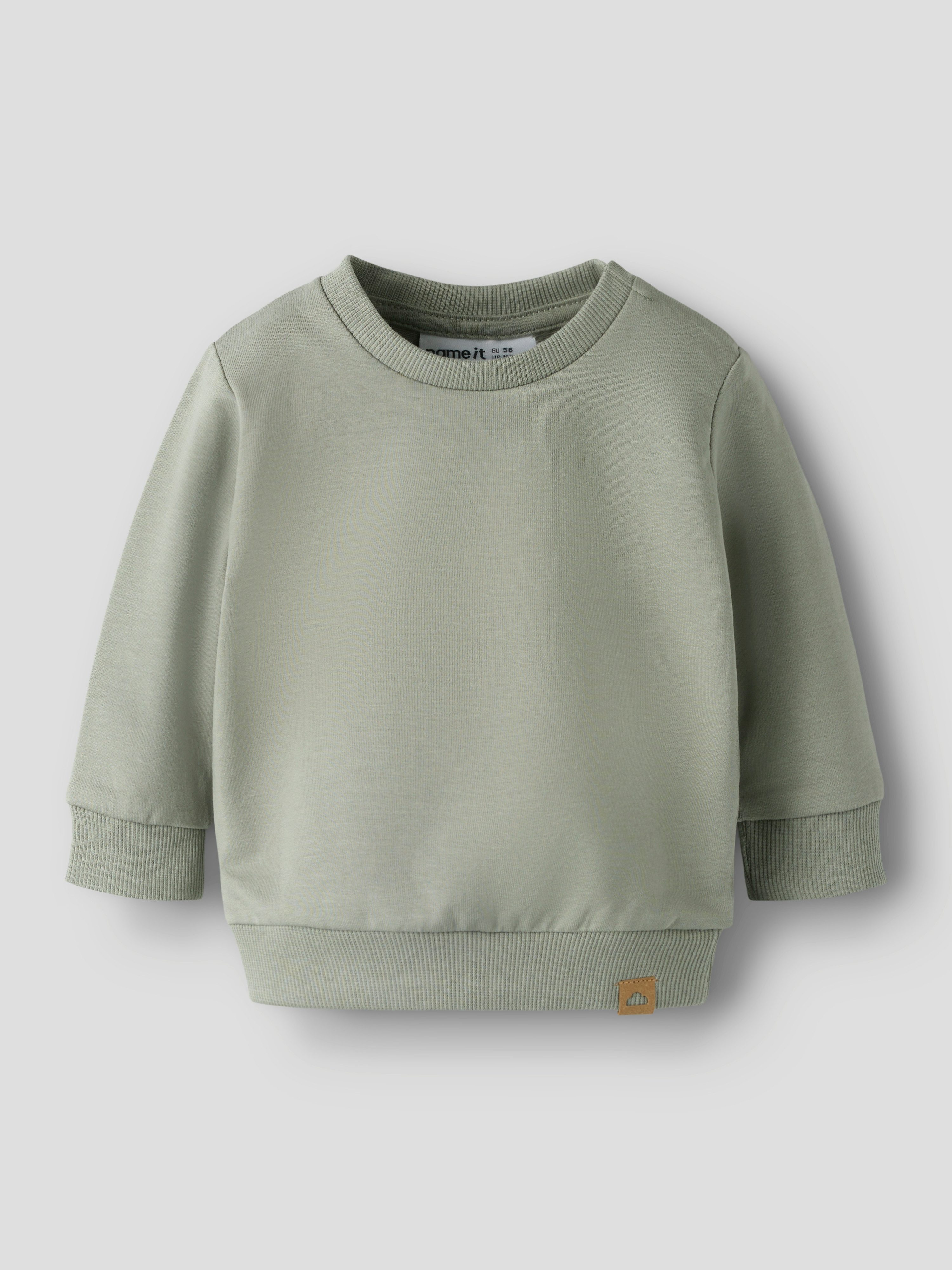 Name It Sweatshirt NBNTAKKI für Mädchen und Jungen mit Druckknopf und Stretch unifarben, casual, regular fit, Baumwollmix, Rundhals