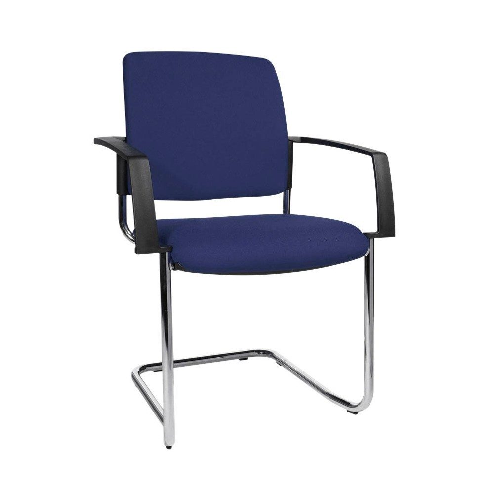 TOPSTAR Besucherstuhl 2 Besucherstühle Freischwinger BtoB 20 - chrom/blau