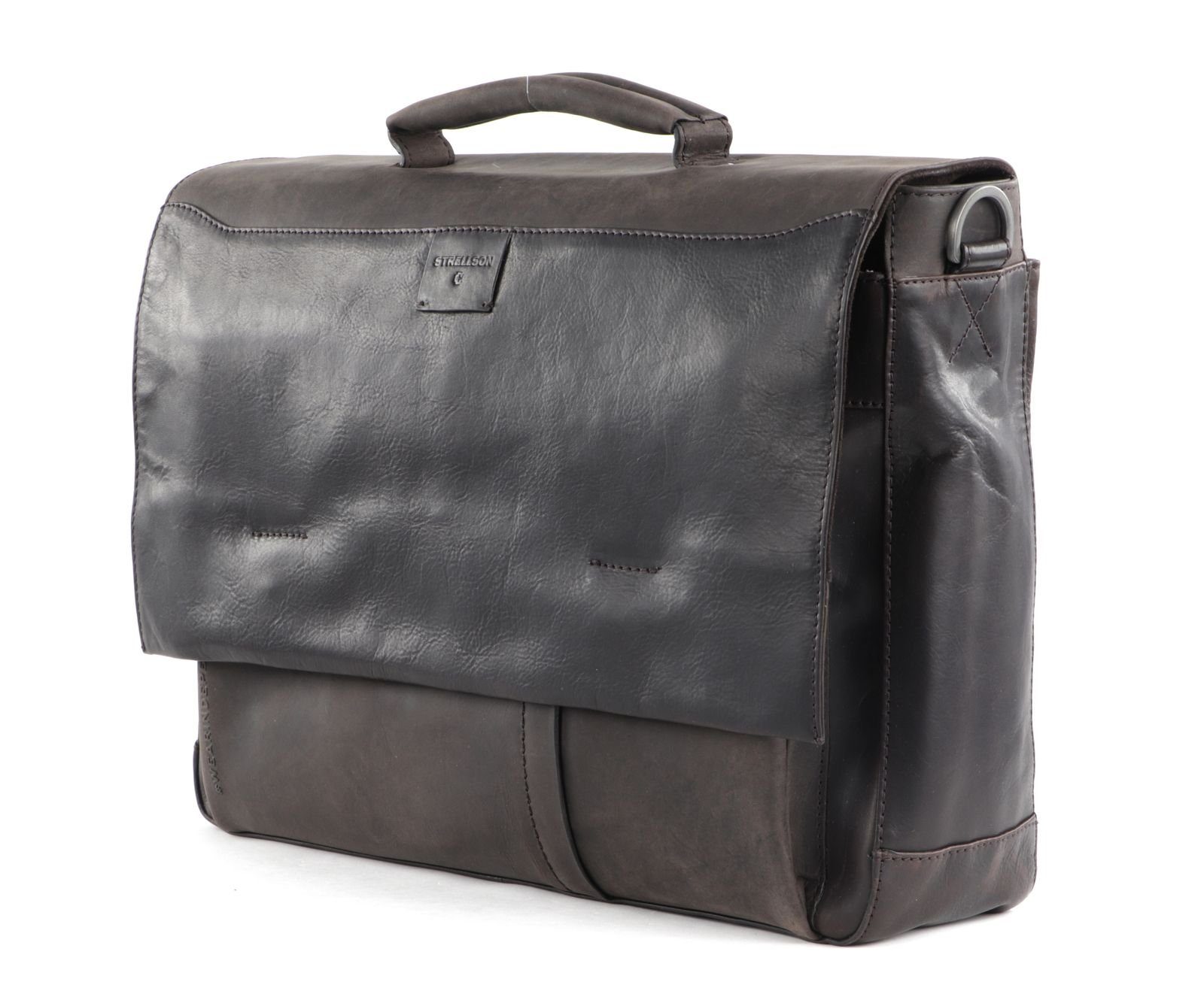 Strellson Umhängetasche Jim BriefBag, aus echtem Rindsleder