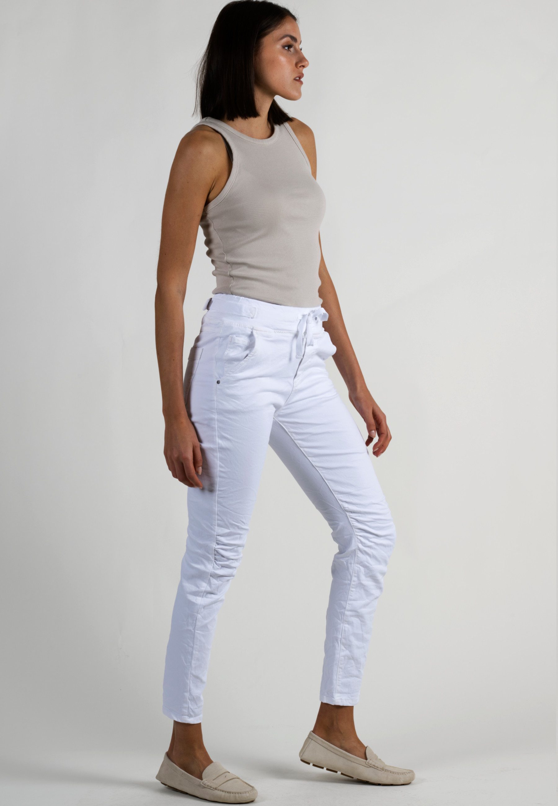 Andijamo-Fashion Schlupfhose URBAN CHILL JOGPANTS Hose Mid Waist- sitzt angenehm auf der Taillie