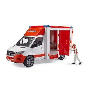 Bruder® Spielzeug-Krankenwagen Mercedes Benz Sprinter Ambulanz, mit Licht und Sound, mit Sanitäter, Trage, Krankenwagen