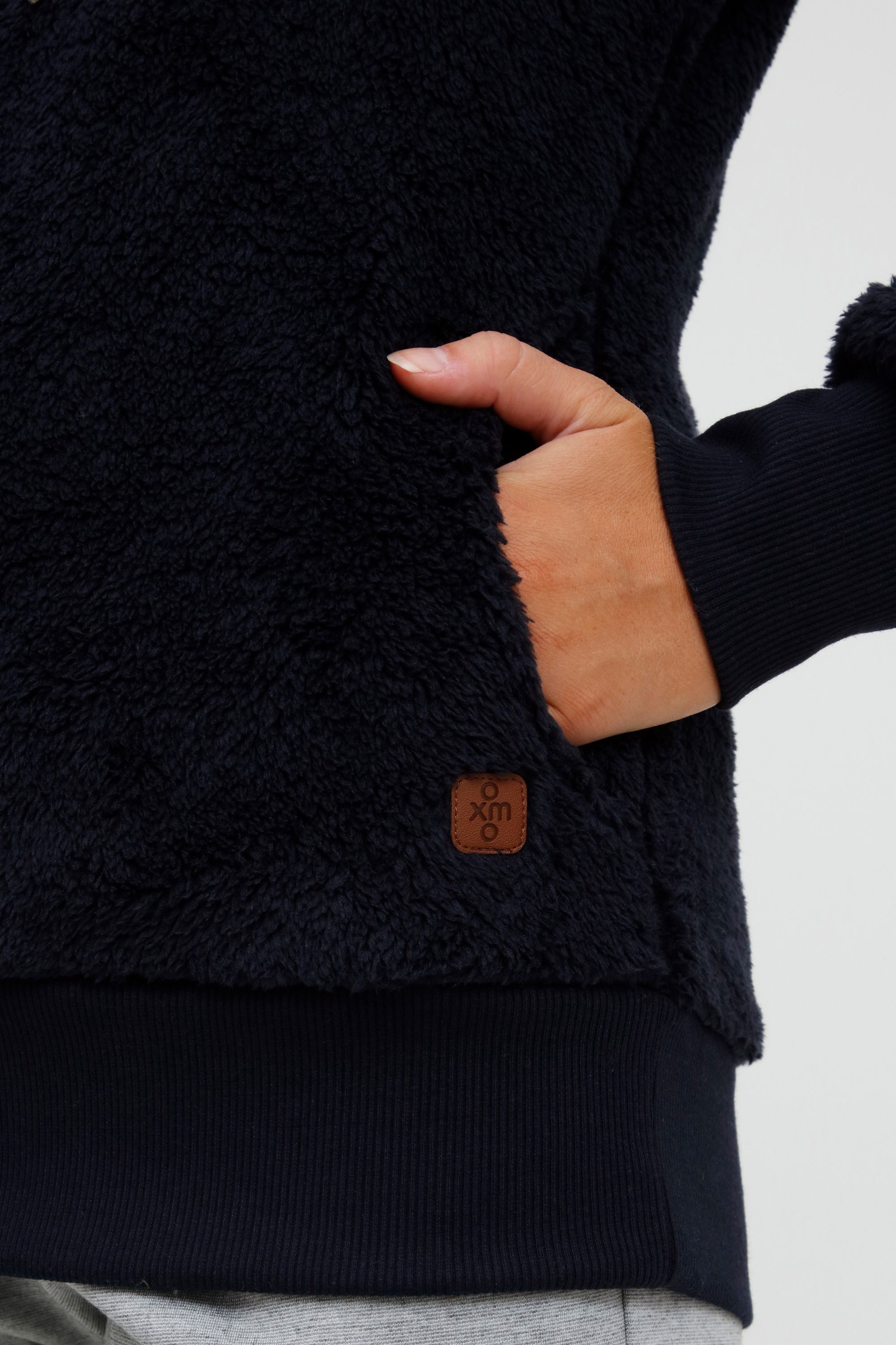 OXMO Hoodie OXAnniken Fleecepullover mit Kapuze