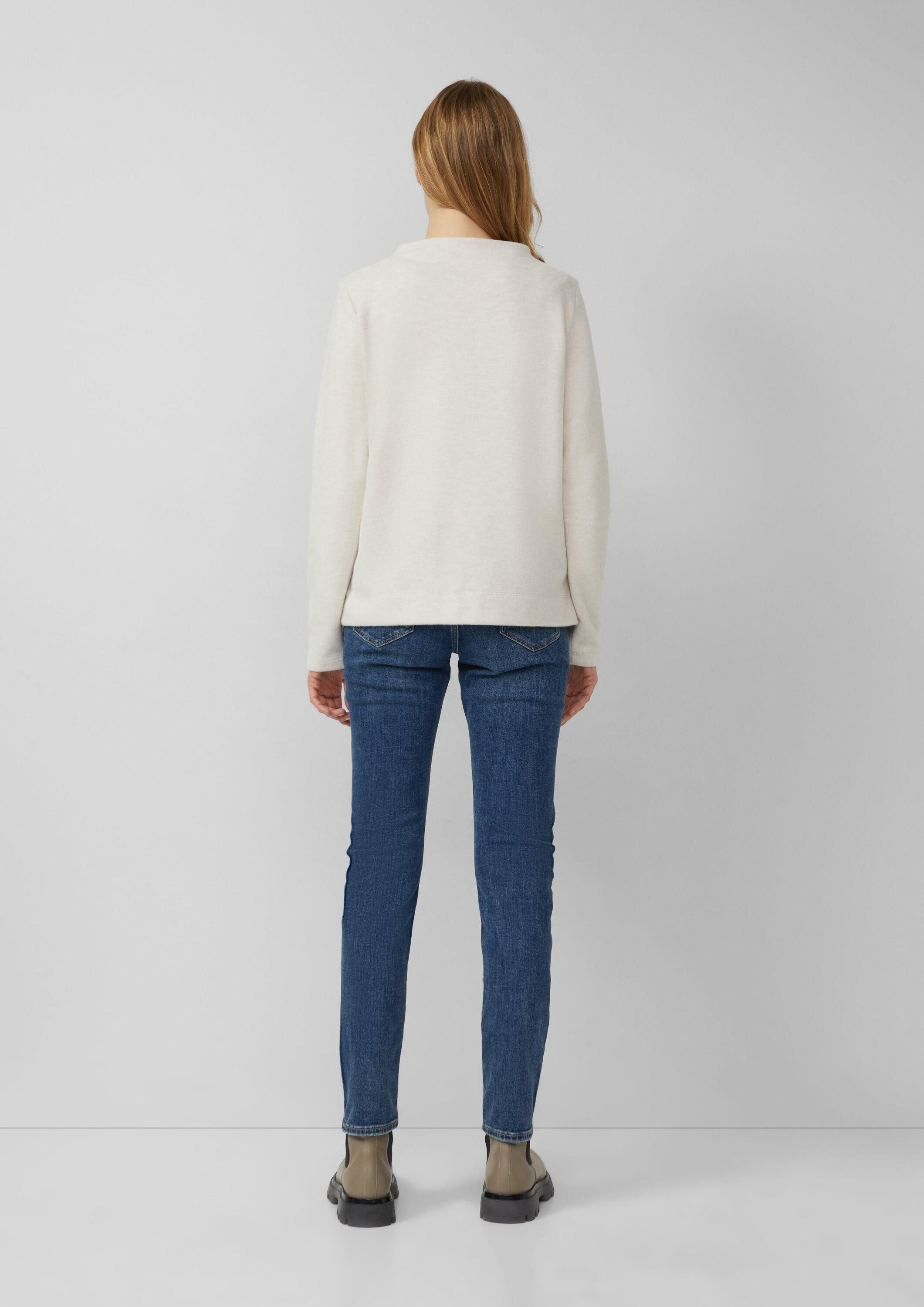 s.Oliver Sweatshirt Sweatshirt Weiches Sweatshirt mit Stehkragen