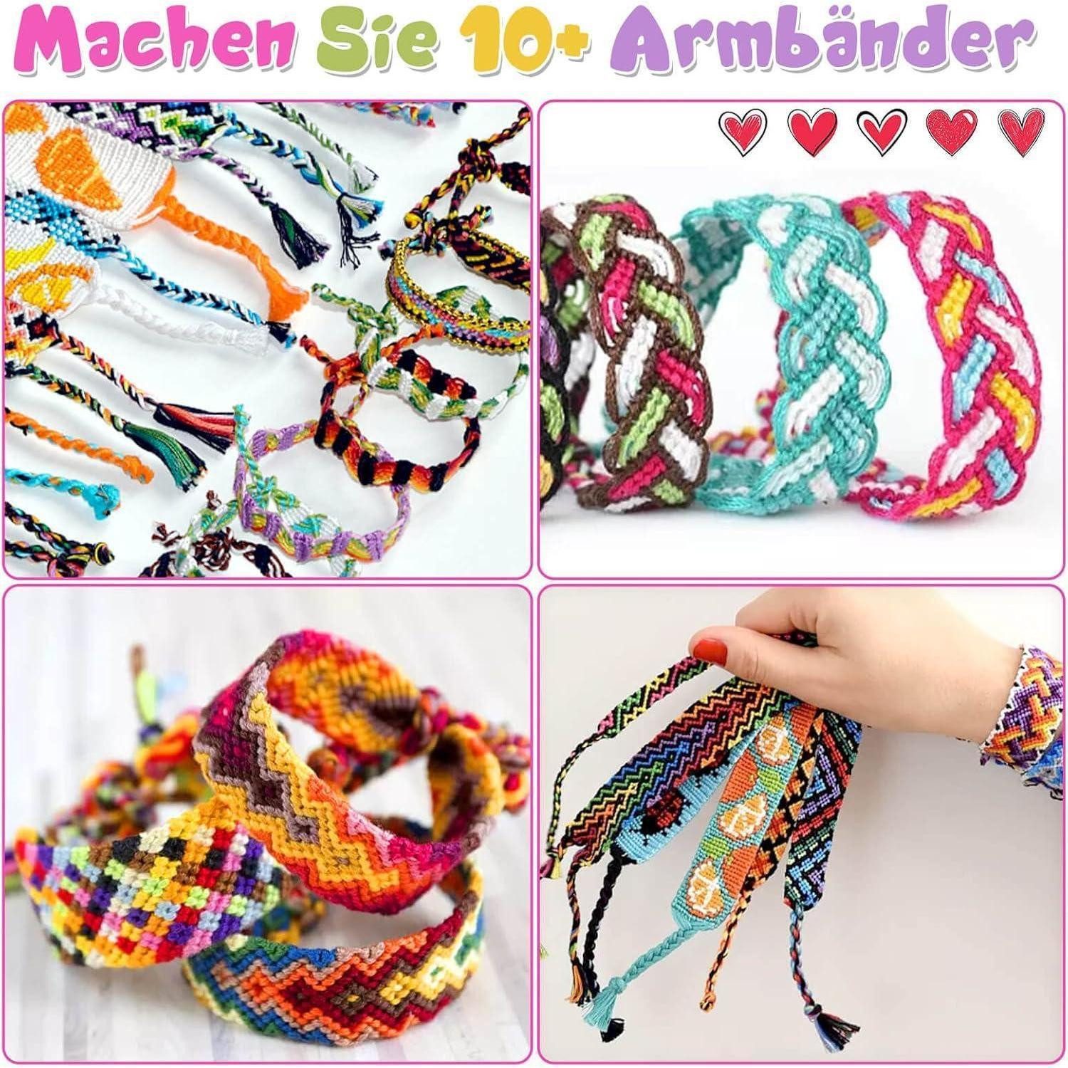LuxusKollektion Ketten und Armband Set Freundschaftsbänder Bastelset für Kinder ab 8 Jahre mit Perlen und
