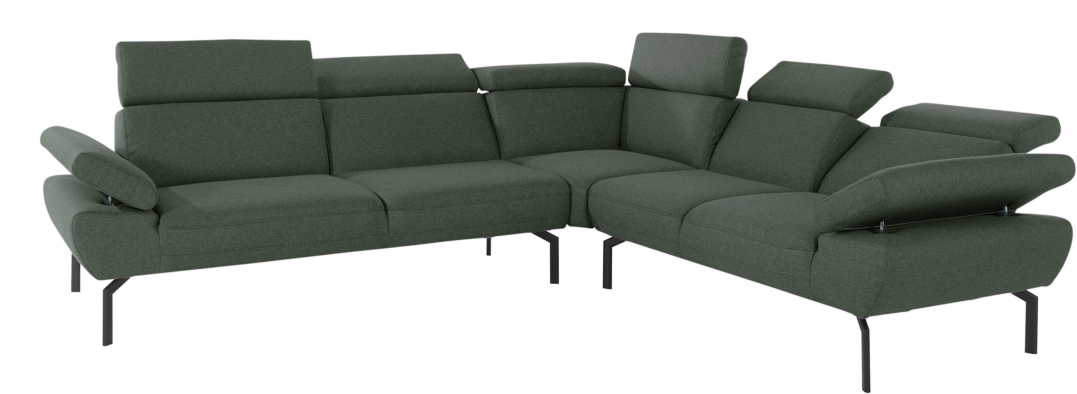 Ecksofa Style Places Rückenverstellung, of Luxus-Microfaser Trapino wahlweise in Luxus, mit Lederoptik