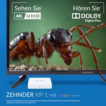 Zehnder Streaming-Box KP-1, IPTV, Android 11, 4K, UHD, Netflix, Prime Video, YouTube, Google Play,WiFi WLAN