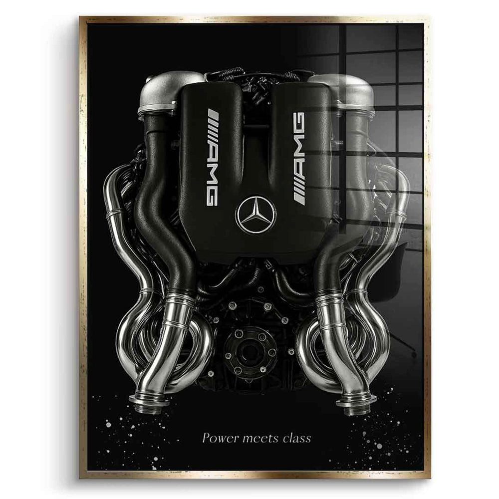 DOTCOMCANVAS® Acrylglasbild Mercedes V8 Engine - Acrylglas, Acrylglasbild Mercedes V8 engine Wandbild Kunstdruck