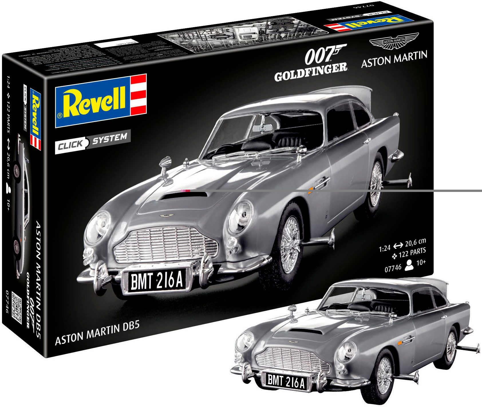 Revell® Modellbausatz Click System, James Bond 007 Aston Martin DB5, Maßstab 1:24, Made in Europe