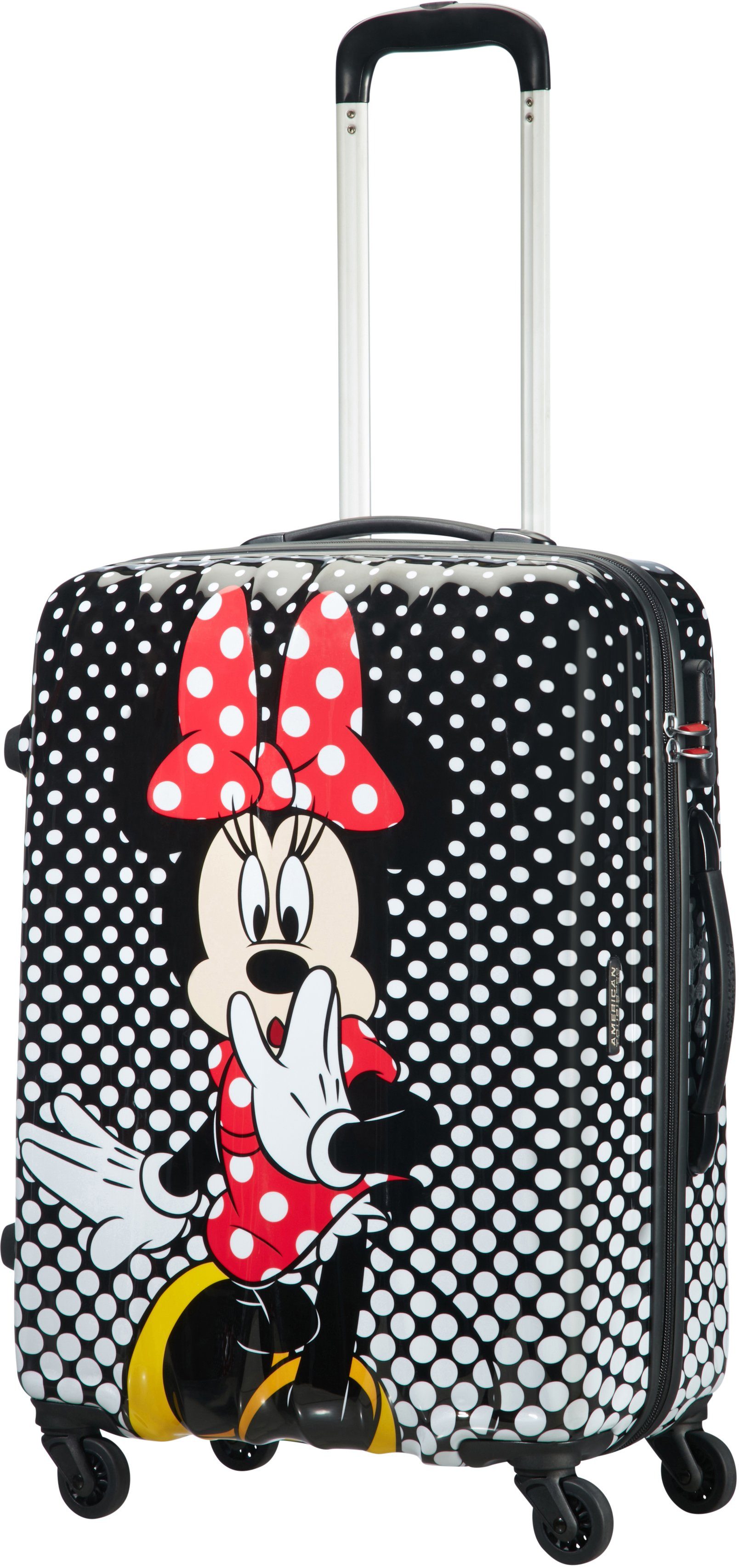 Legends, 4 American Disney Polka Rollen 65 cm, Tourister® Hartschalen-Trolley Dot, Minnie Mouse