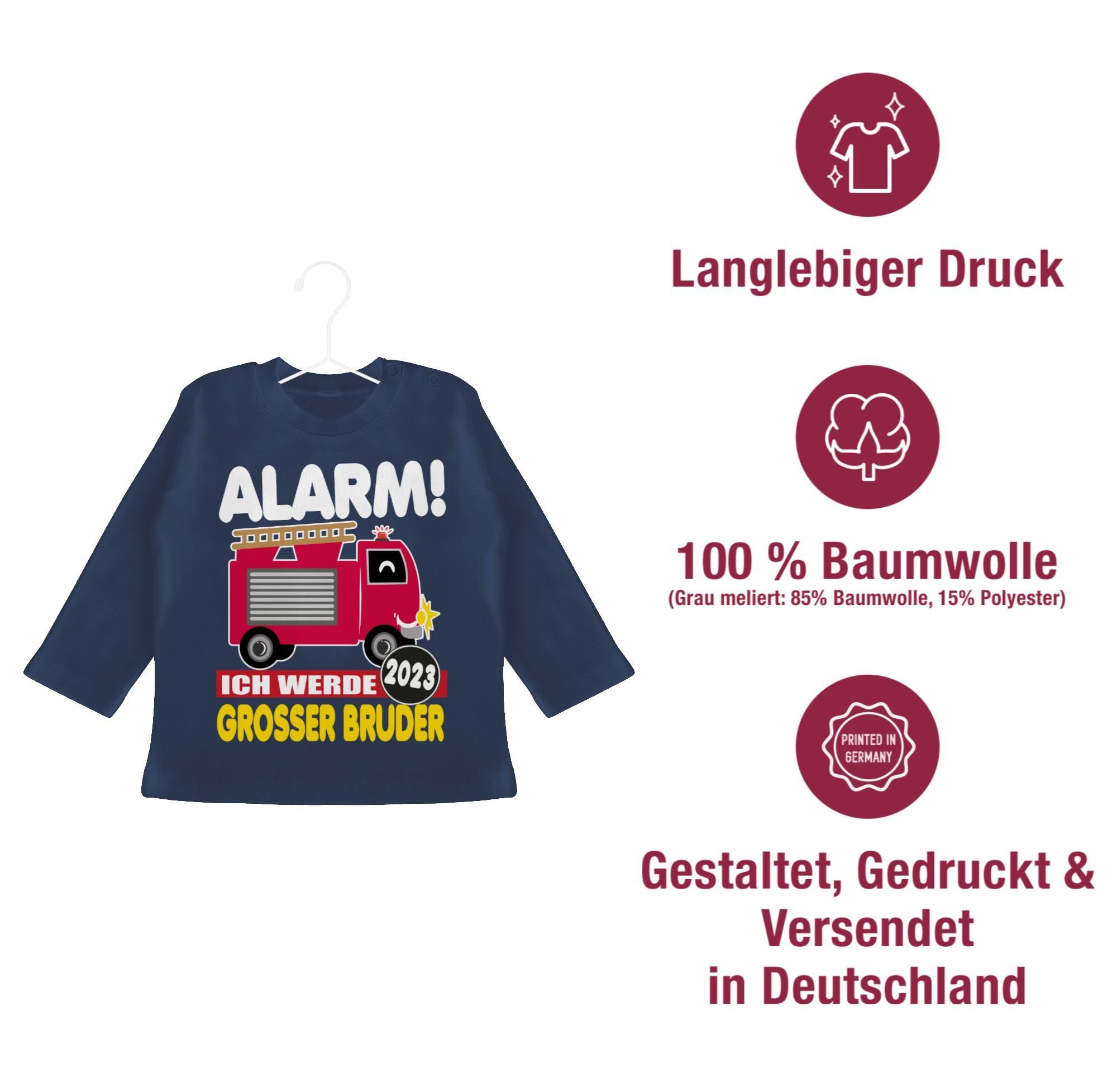 2023 Bruder T-Shirt Bruder Feuerwehrauto Großer 1 Navy Blau Großer Shirtracer