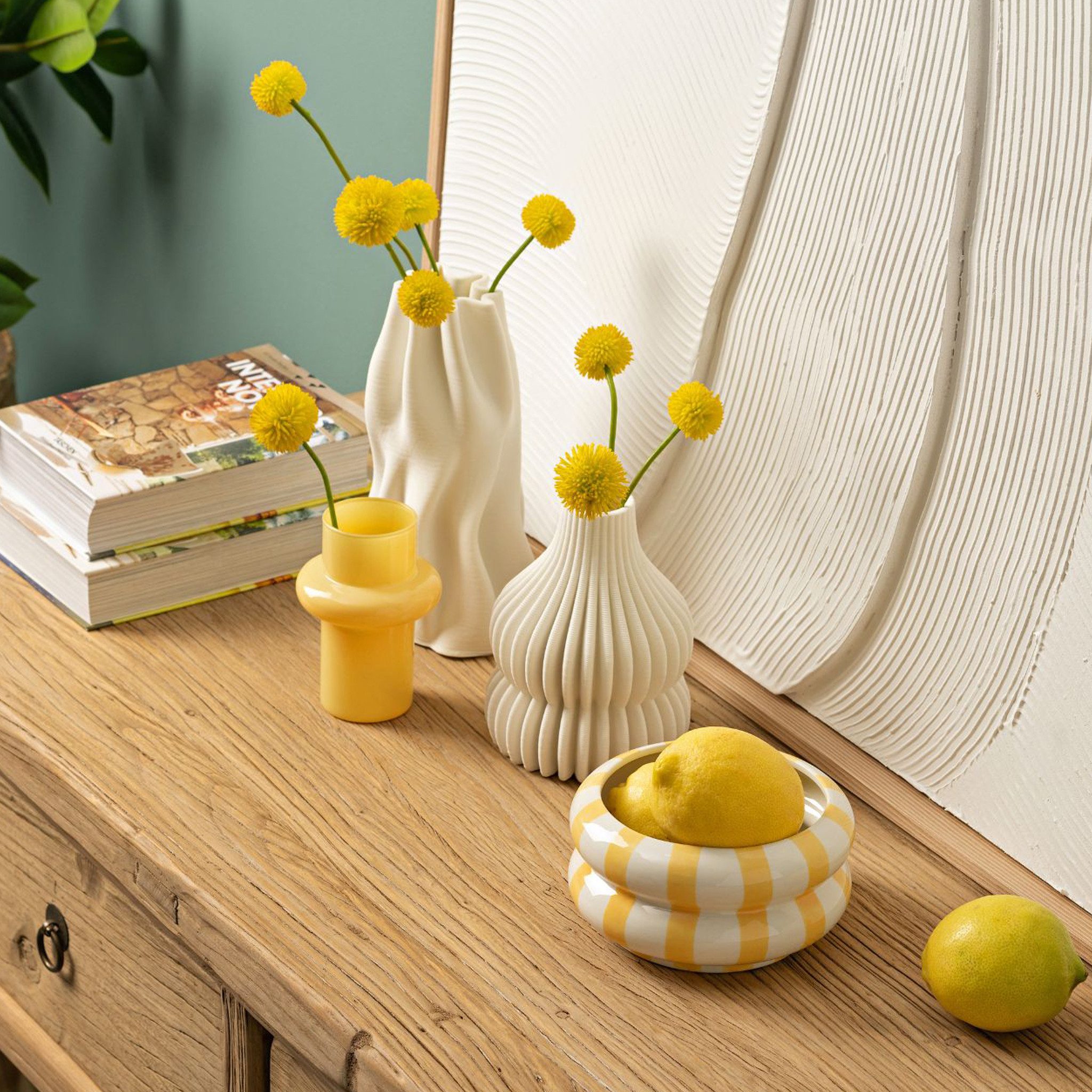 matches21 HOME & HOBBY Dekoschale Dekoschale bunt gestreift, orange weiß in günstig online kaufen