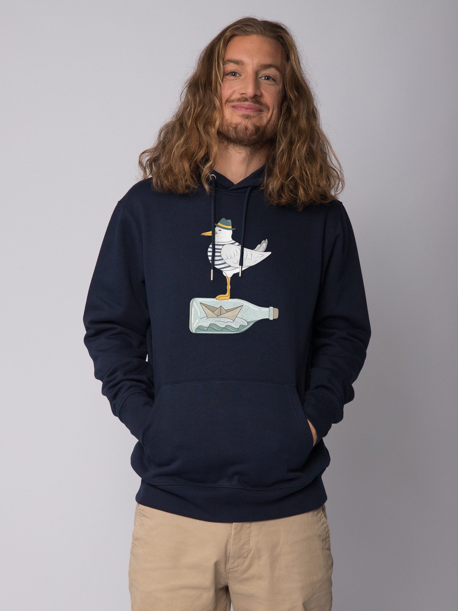 Hoodie Möwe mit Hut