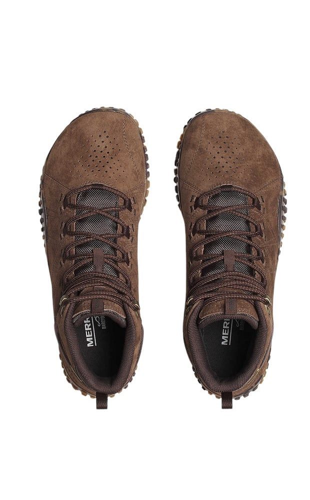 Merrell Wrapt Mid WP (Minimal-Laufschuhe, Leder, wasserdicht) dunkelbraun Sneaker