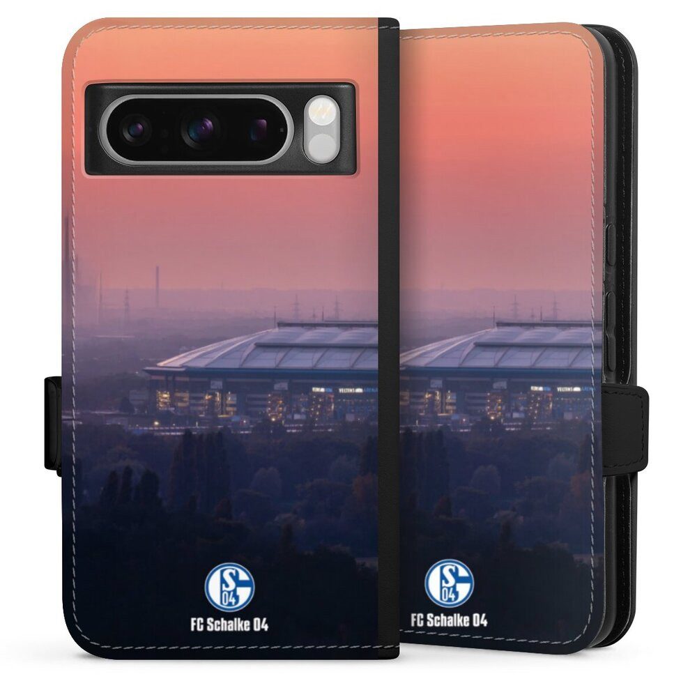 DeinDesign Handyhülle Stadion FC Schalke 04 Offizielles Lizenzprodukt Schalke 04 Stadion, Google Pixel 8 Pro Hülle Handy Flip Case Wallet Cover