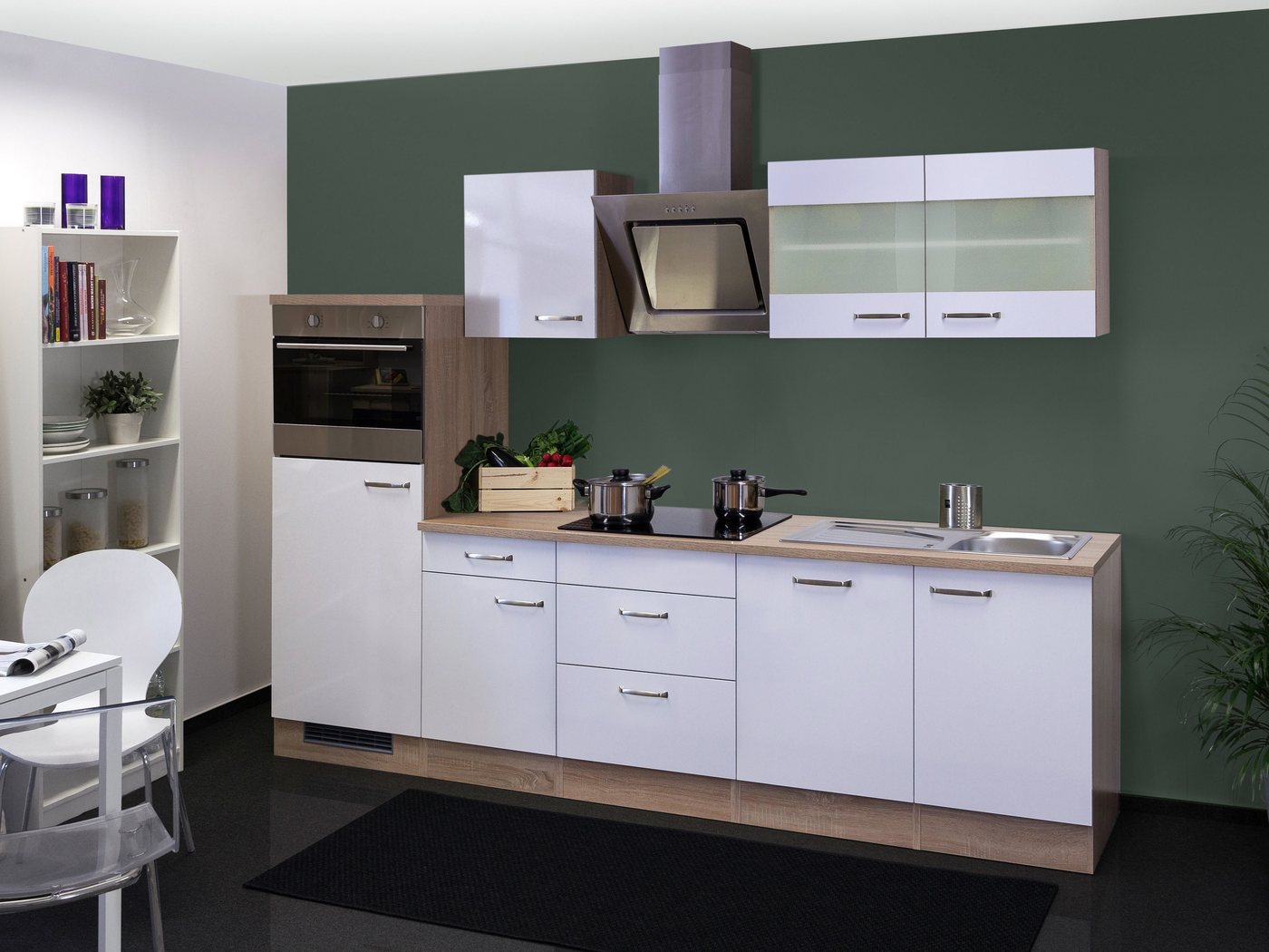 Flex-Well Küchenzeile »Florenz«, mit E-Geräten, Breite 280 cm-HomeTrends