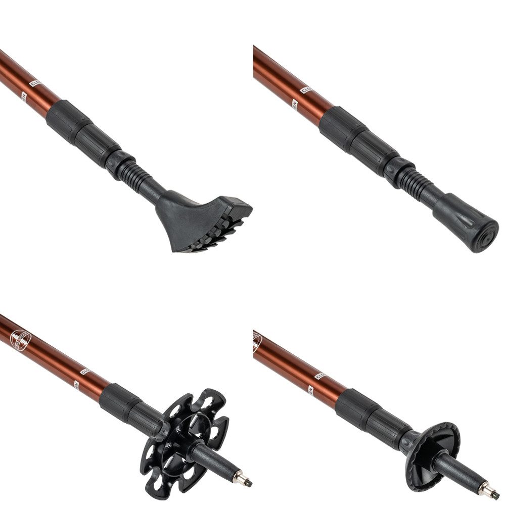 JELEX Nordic-Walking-Stöcke Walking Stöcke mit Korkgriffen, Stufenlos verstellbar, mit Antishock-Technologie
