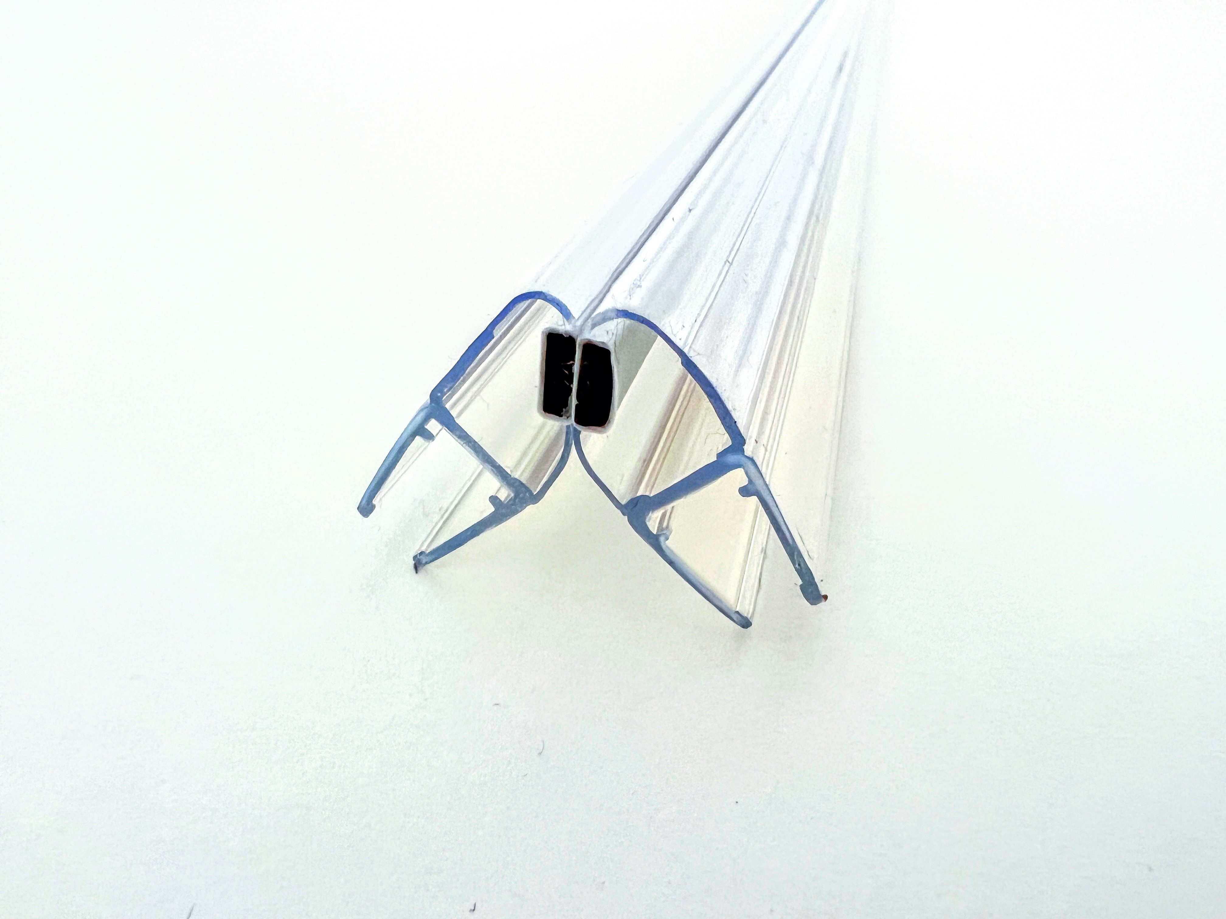 Kristhal Dusch- & Baddesign Duschdichtung Duschtür Magnetdichtung 90° (1 Paar), für 6 und 8 mm Glasdicke, L: 200 cm, individuell kürzbar