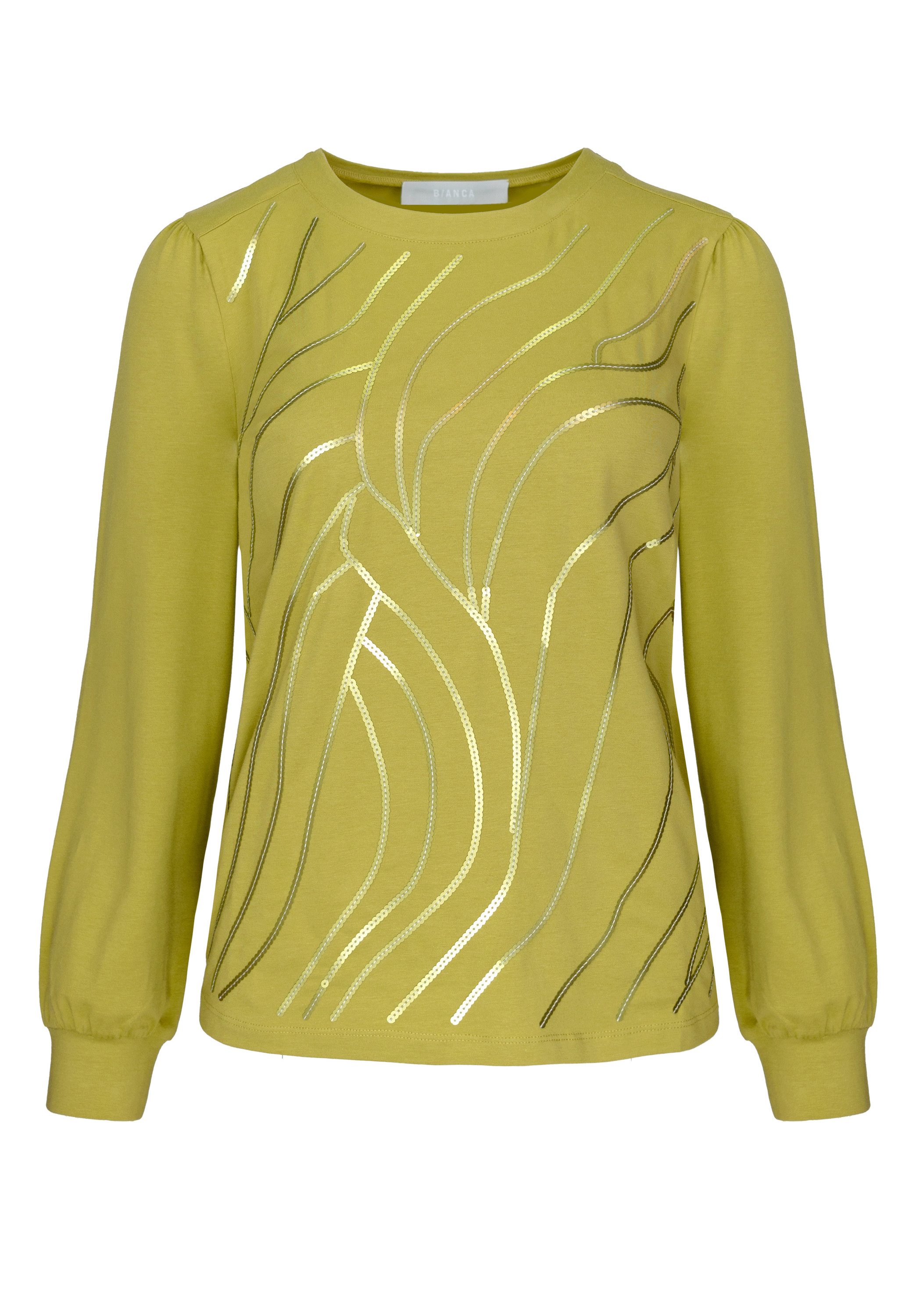 bianca Langarmshirt LAILA mit farblich hervorgehobenen günstig online kaufen